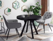 black long extendable dining table MINGO