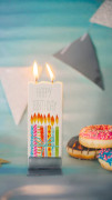 Декоративная плоская свеча Happy Birthday