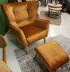 Comfortable golden armchair SIENA