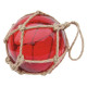 Fishermen's glass ball in net-red
