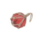 Fishermen's glass ball in net-red