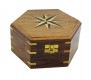 Wood box with windrose 9360