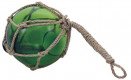 Fishermen's glass ball in net- green