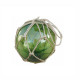 Fishermen's glass ball in net- green
