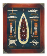 Knot board behind glass Nr.5568